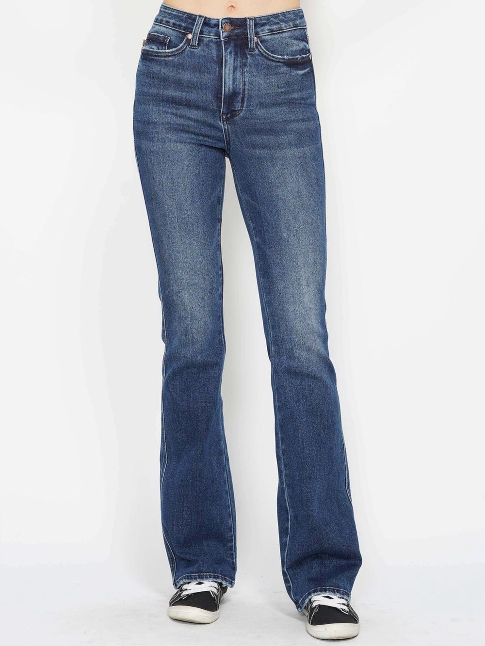 Judy Blue High Waist Tummy Control Back Pocket Embroidery Bootcut, Size 18W Tall